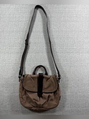 Duluth Trading Co Brown Crossbody Bag with Leather Trim